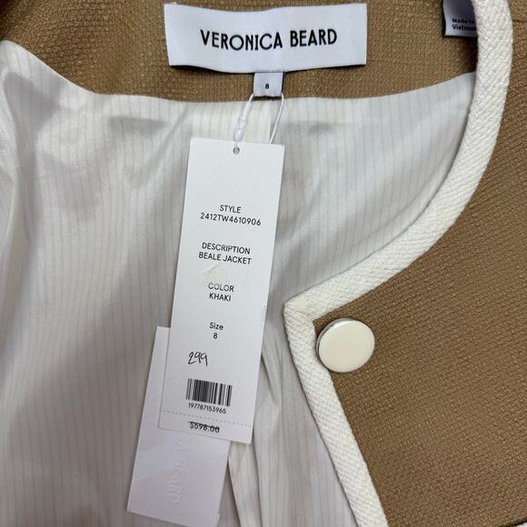 VERONICA BEARD Beale Cotton-Blend Tweed Jacket Size 8 - Picture 15 of 15